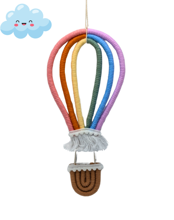 Montgolfière multicolore
