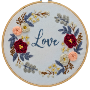 Cadre brodé Flowers of Love